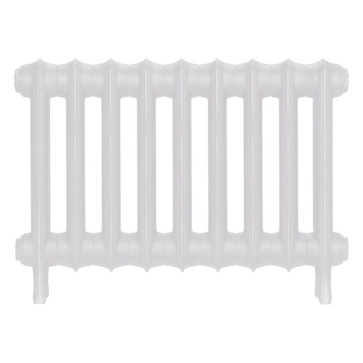 Emmeline III - Ceramic White Cast Iron Column Radiator H416mm x W629mm 3 Column - Wall Hung