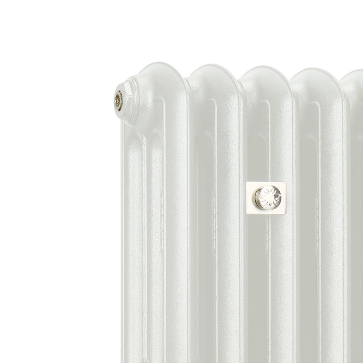 Emmeline III - Ceramic White Cast Iron Column Radiator H416mm x W562mm 3 Column - Wall Hung
