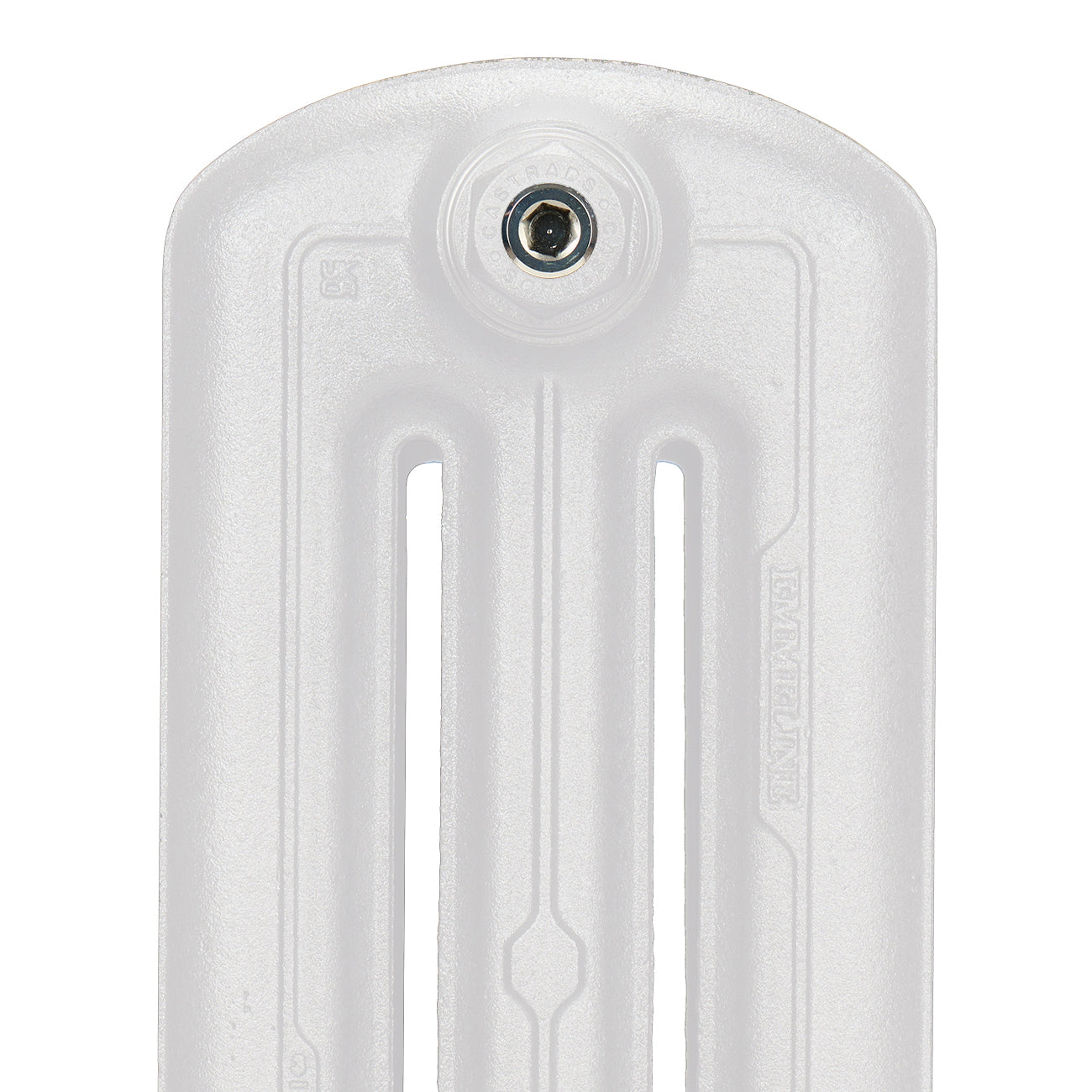 Emmeline III - Ceramic White Cast Iron Column Radiator H670mm x W629mm 3 Column - Floor Standing