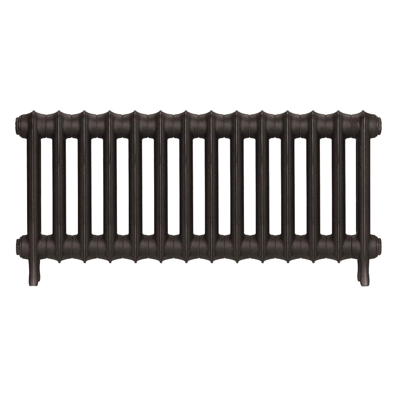 Emmeline I - Grey Bronze Cast Iron Column Radiator H407mm x W961mm 1 Column - Wall Hung
