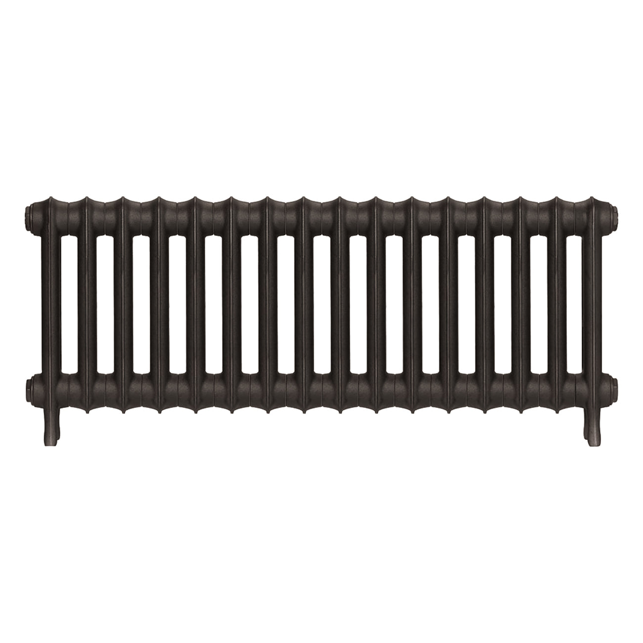 Emmeline I - Grey Bronze Cast Iron Column Radiator H407mm x W1094mm 1 Column - Wall Hung