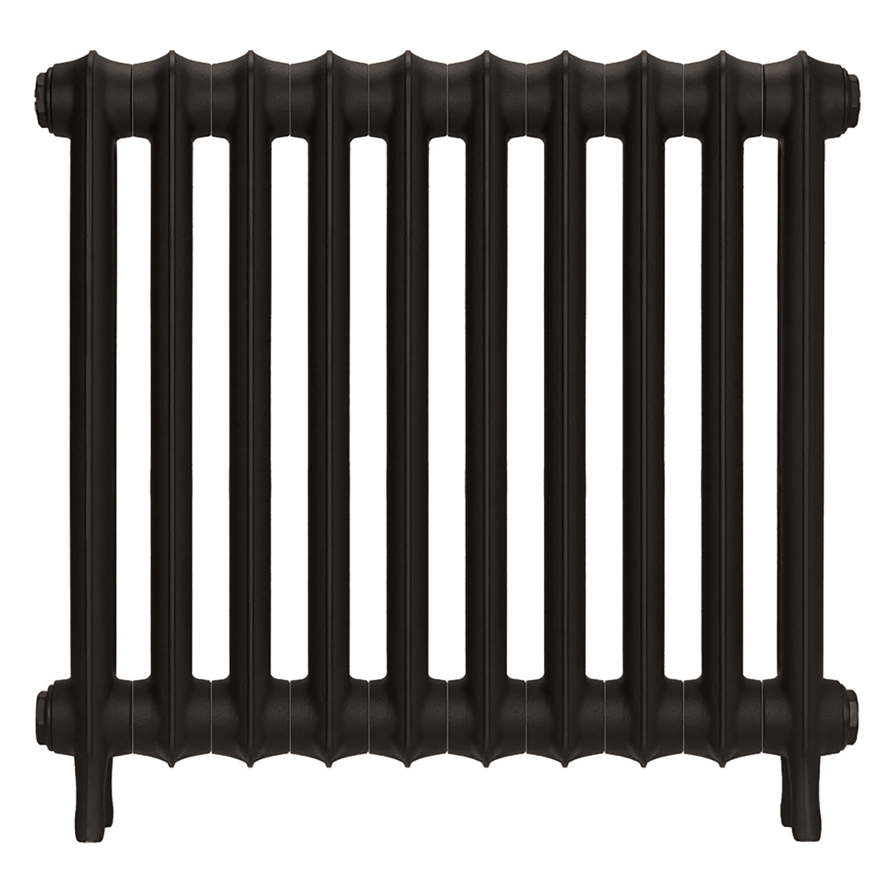 Emmeline II - Grey Bronze Cast Iron Column Radiator H613mm x W695mm 2 Column - Wall Hung