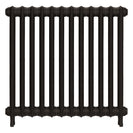 Emmeline II - Grey Bronze Cast Iron Column Radiator H813mm x W828mm 2 Column - Wall Hung