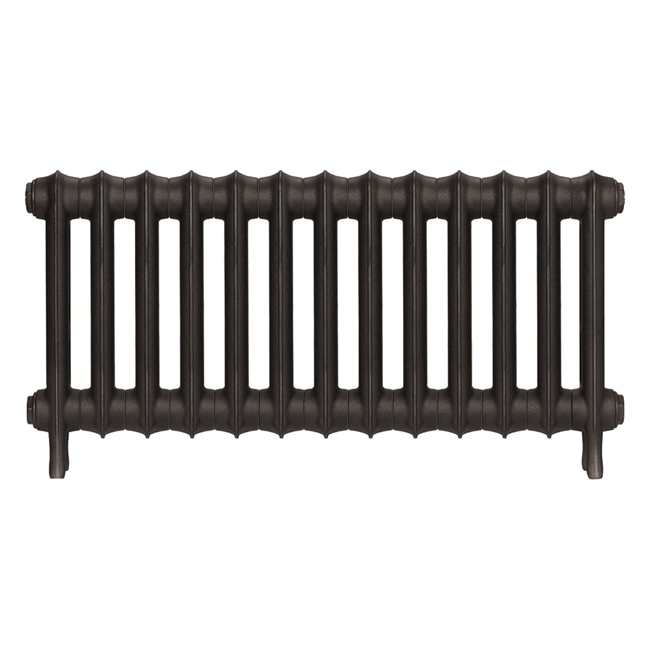 Emmeline II - Grey Bronze Cast Iron Column Radiator H413mm x W895mm 2 Column - Wall Hung