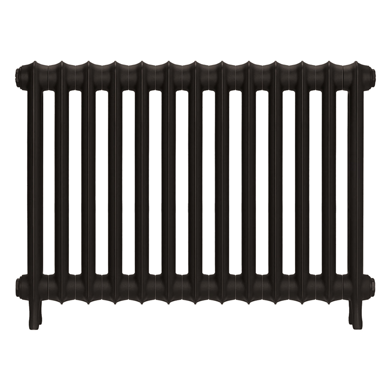 Emmeline II - Grey Bronze Cast Iron Column Radiator H613mm x W895mm 2 Column - Wall Hung
