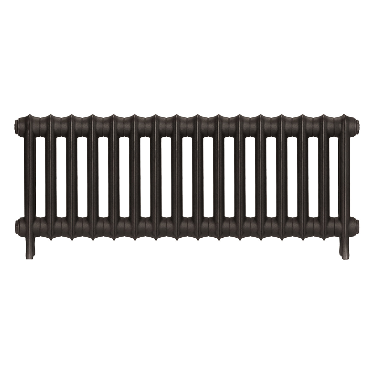 Emmeline II - Grey Bronze Cast Iron Column Radiator H413mm x W1094mm 2 Column - Wall Hung
