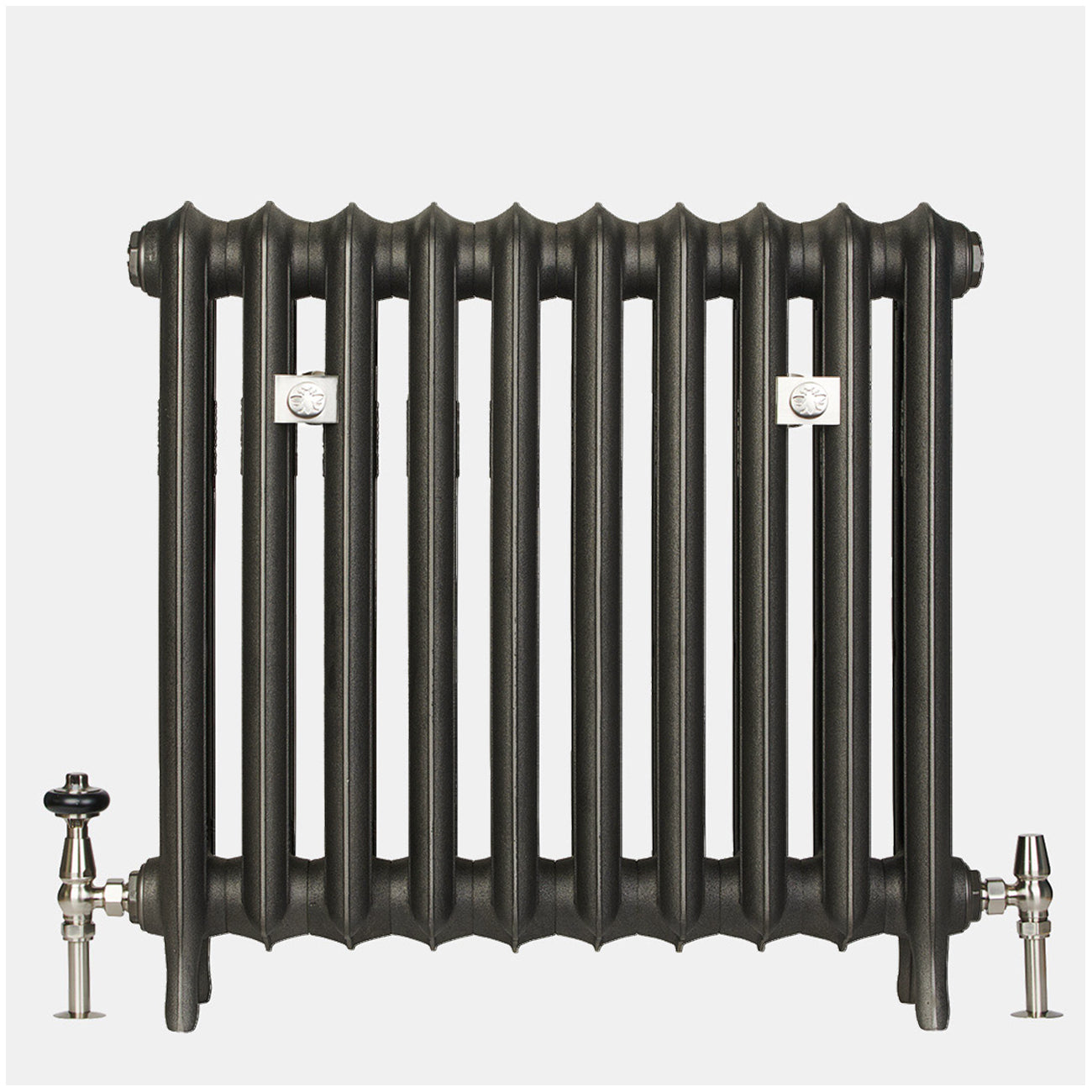 Emmeline II - Grey Bronze Cast Iron Column Radiator H670mm x W1094mm 2 Column - Floor Standing