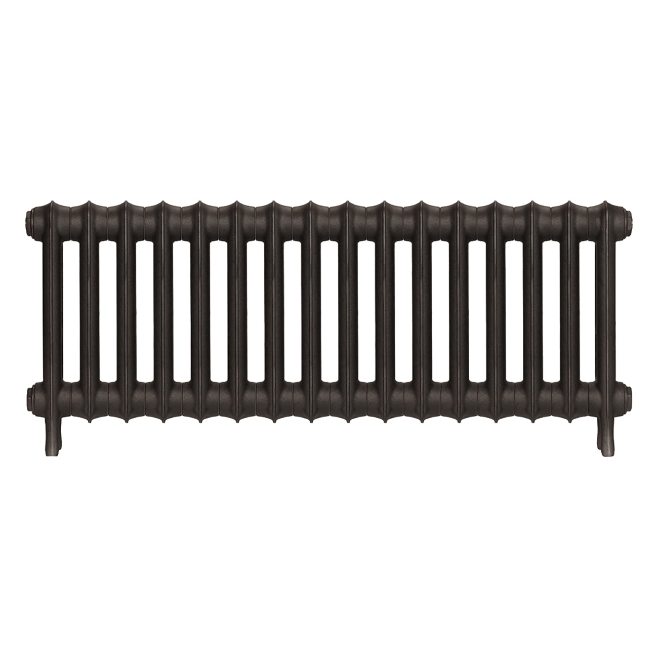 Emmeline III - Grey Bronze Cast Iron Column Radiator H416mm x W1094mm 3 Column - Wall Hung