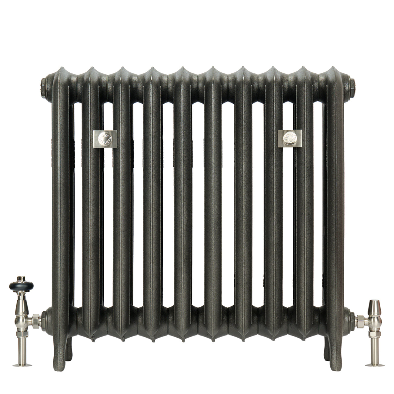 Emmeline III - Grey Bronze Cast Iron Column Radiator H670mm x W429mm 3 Column - Floor Standing