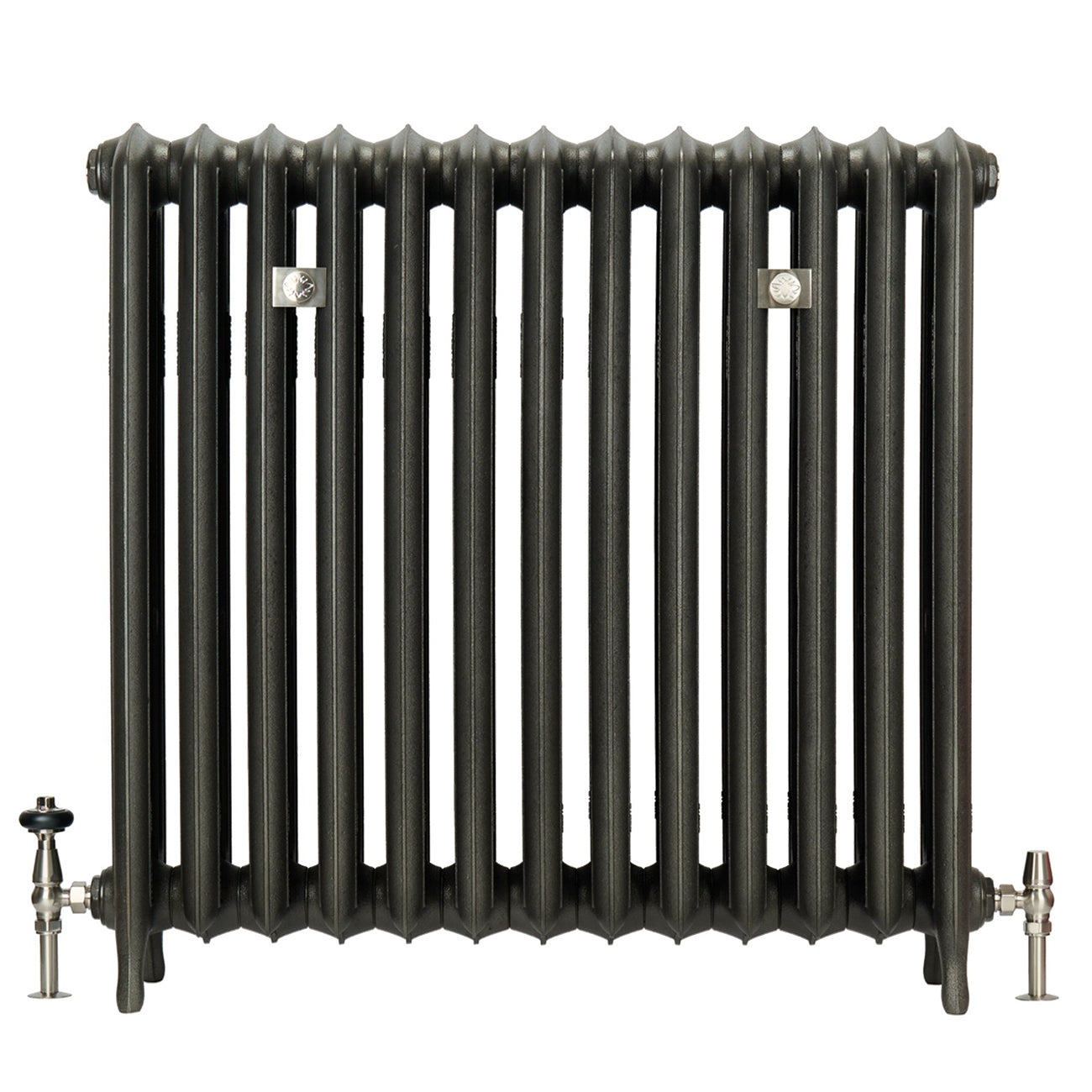 Emmeline III - Grey Bronze Cast Iron Column Radiator H870mm x W230mm 3 Column - Floor Standing