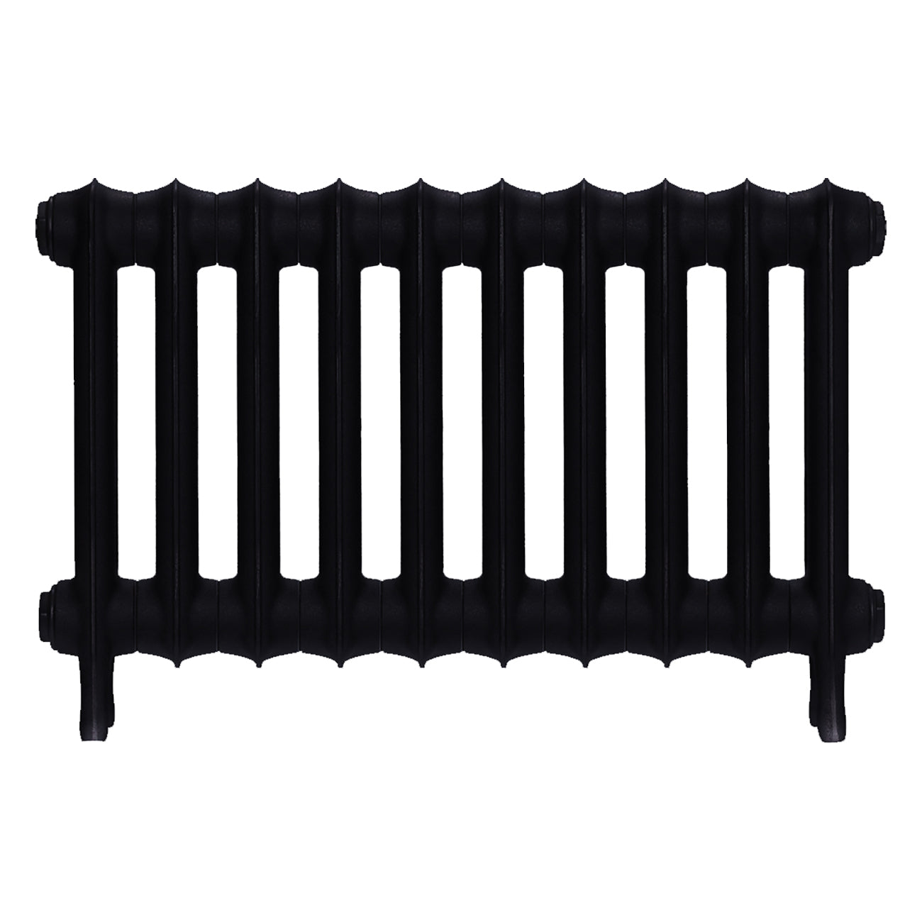 Emmeline I - Matt Black Cast Iron Column Radiator H407mm x W695mm 1 Column - Wall Hung