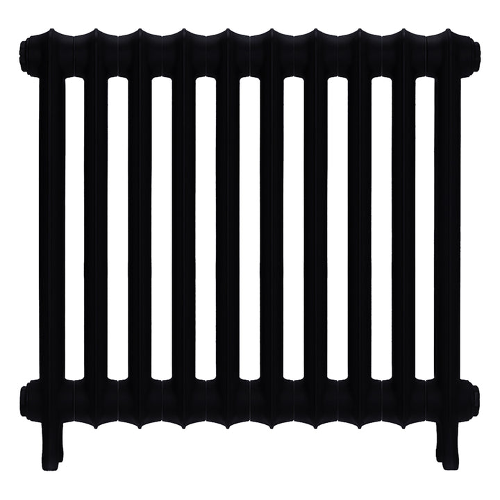 Emmeline I - Matt Black Cast Iron Column Radiator H607mm x W695mm 1 Column - Wall Hung