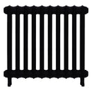 Emmeline I - Matt Black Cast Iron Column Radiator H607mm x W695mm 1 Column - Wall Hung