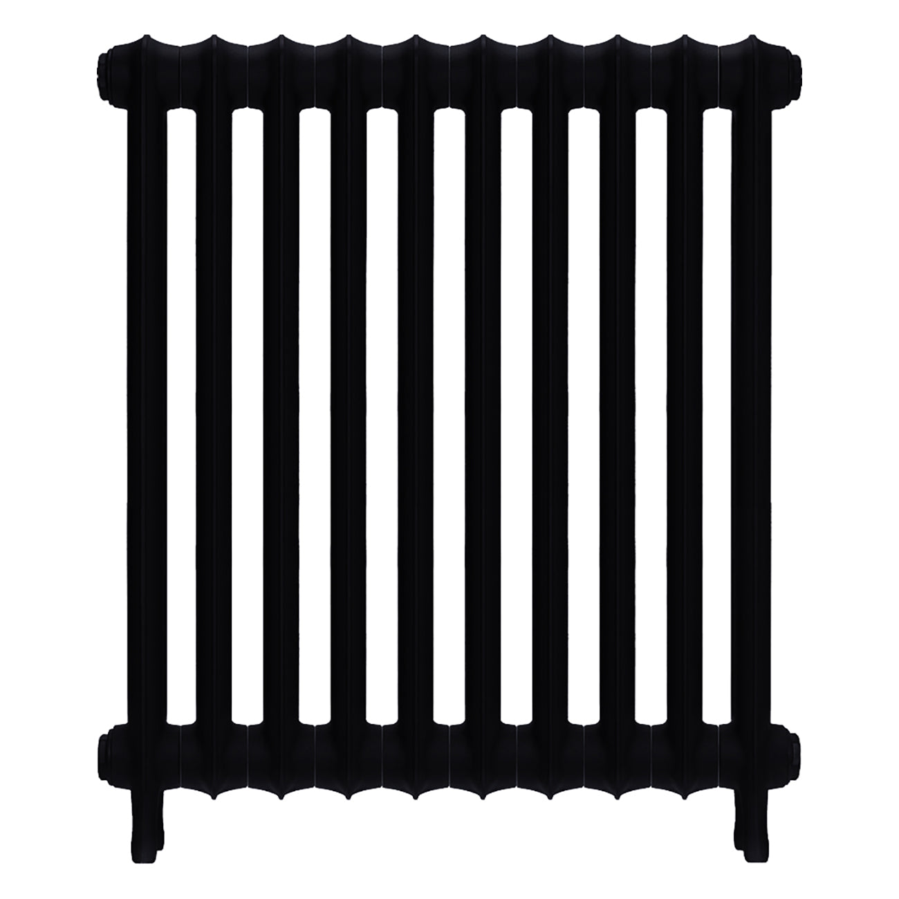 Emmeline I - Matt Black Cast Iron Column Radiator H807mm x W695mm 1 Column - Wall Hung