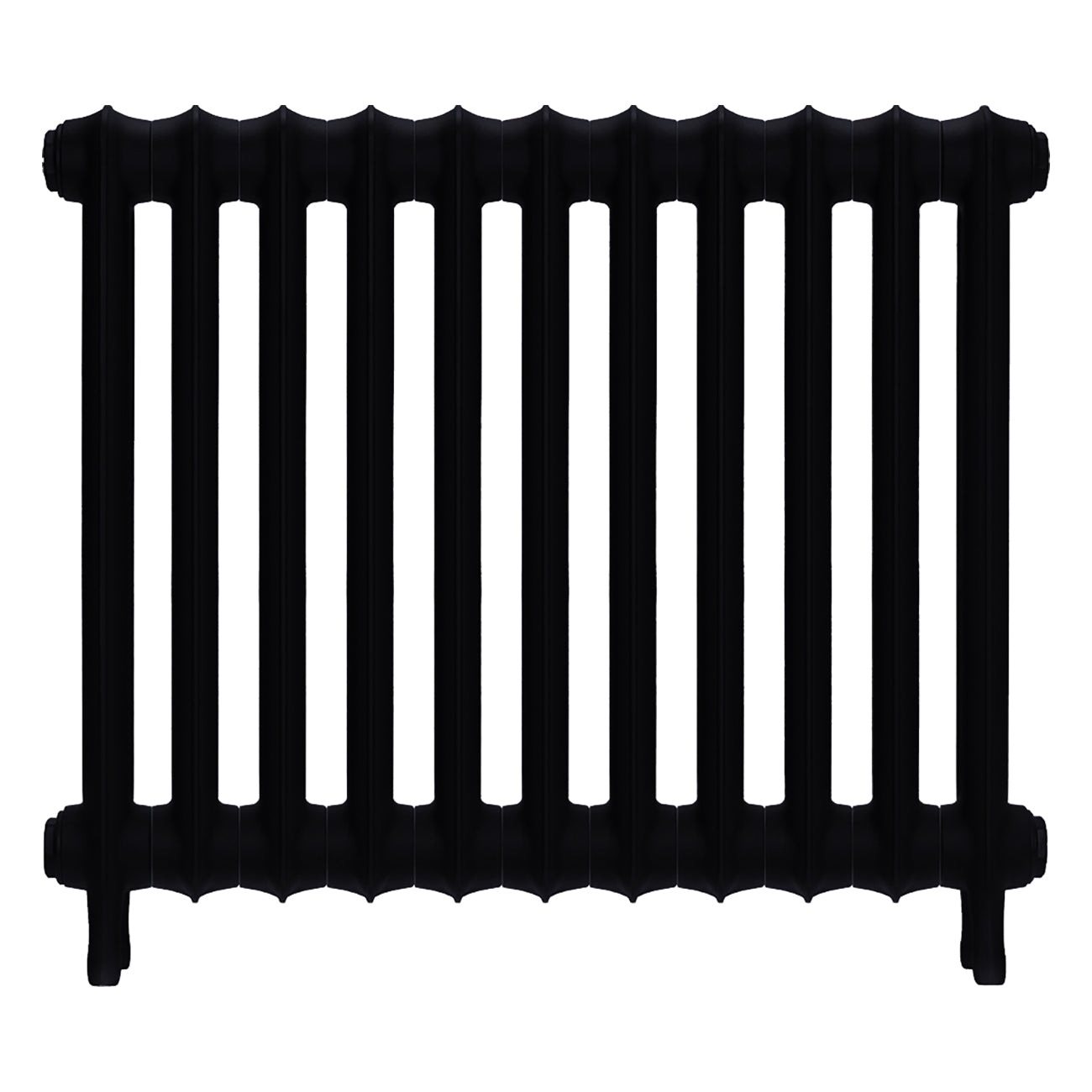 Emmeline I - Matt Black Cast Iron Column Radiator H607mm x W762mm 1 Column - Wall Hung