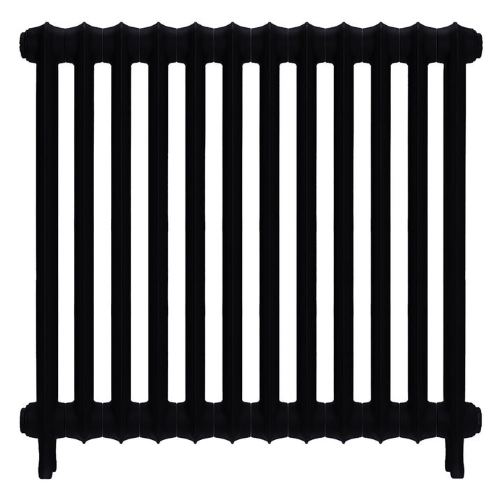 Emmeline I - Matt Black Cast Iron Column Radiator H807mm x W828mm 1 Column - Wall Hung