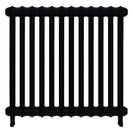 Emmeline I - Matt Black Cast Iron Column Radiator H807mm x W828mm 1 Column - Wall Hung