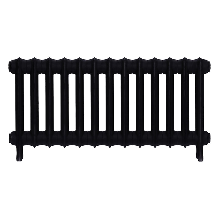 Emmeline I - Matt Black Cast Iron Column Radiator H407mm x W895mm 1 Column - Wall Hung