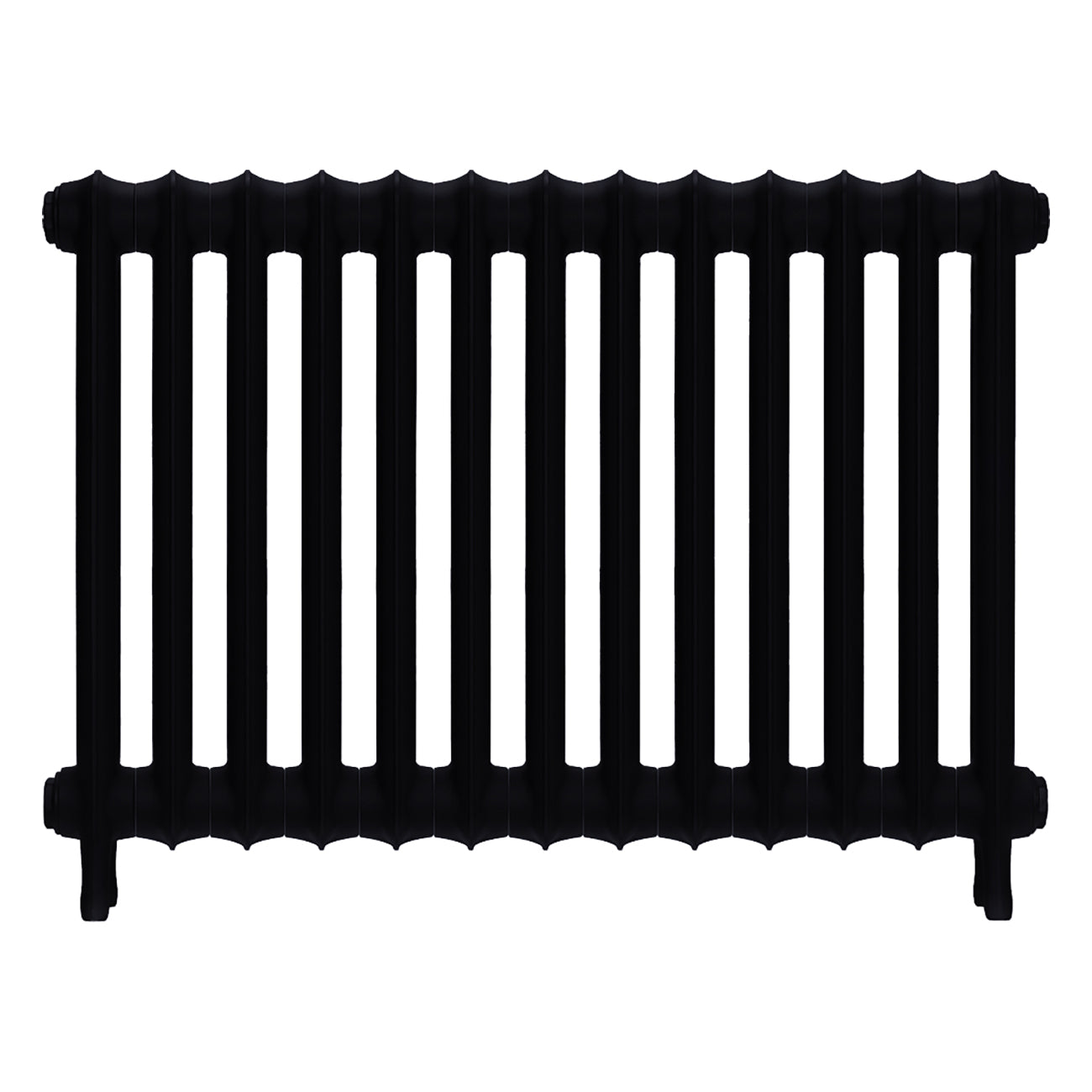 Emmeline I - Matt Black Cast Iron Column Radiator H607mm x W895mm 1 Column - Wall Hung