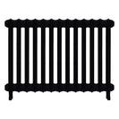 Emmeline I - Matt Black Cast Iron Column Radiator H607mm x W895mm 1 Column - Wall Hung