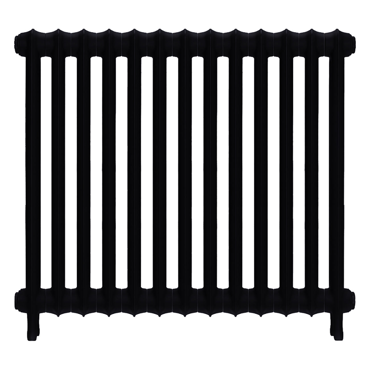 Emmeline I - Matt Black Cast Iron Column Radiator H807mm x W895mm 1 Column - Wall Hung