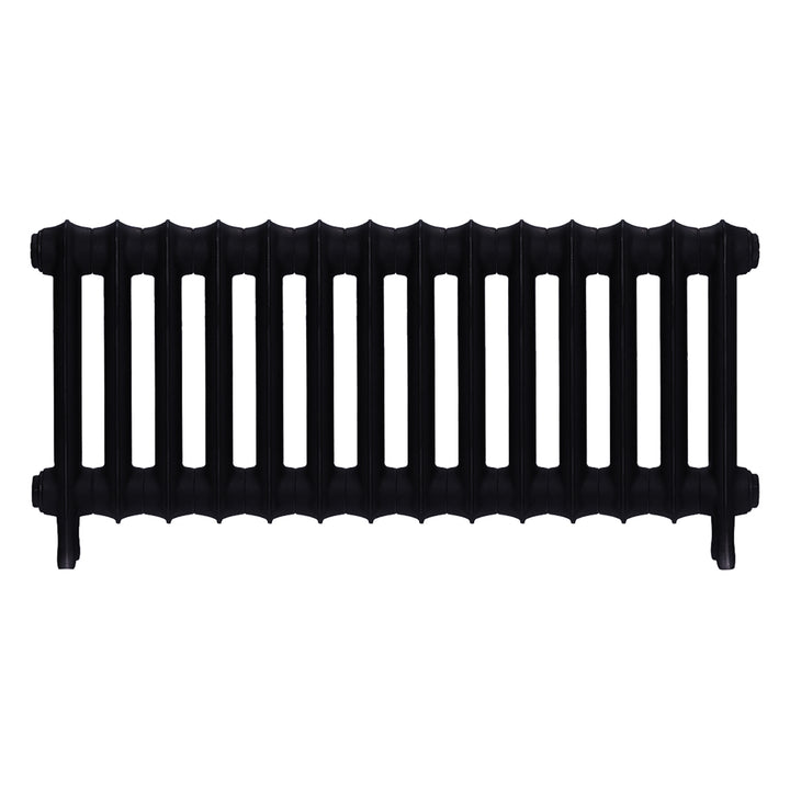 Emmeline I - Matt Black Cast Iron Column Radiator H407mm x W961mm 1 Column - Wall Hung