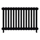 Emmeline I - Matt Black Cast Iron Column Radiator H607mm x W961mm 1 Column - Wall Hung