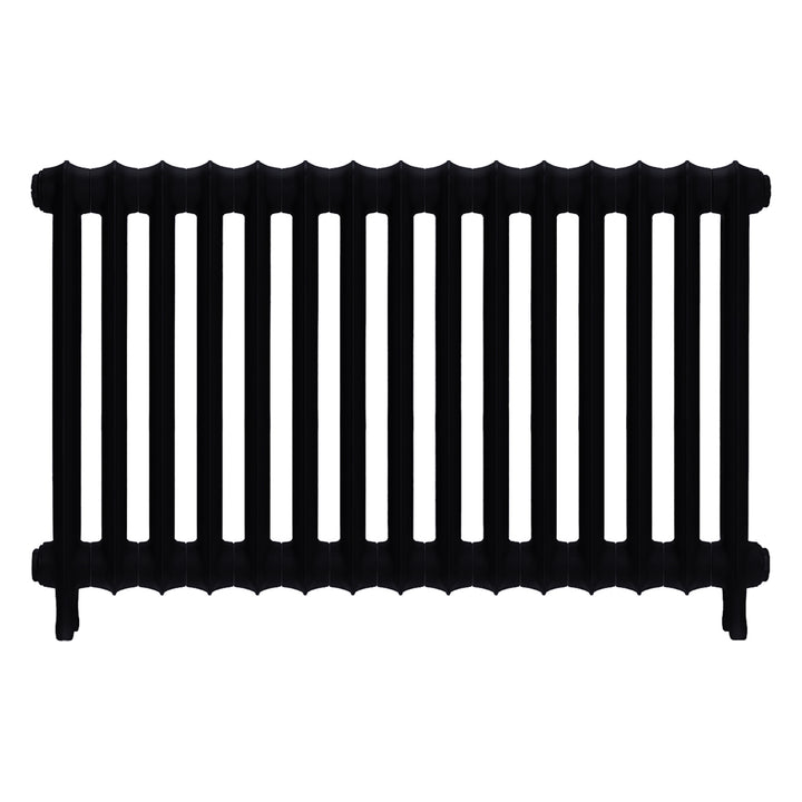 Emmeline I - Matt Black Cast Iron Column Radiator H607mm x W1028mm 1 Column - Wall Hung