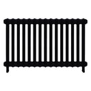 Emmeline I - Matt Black Cast Iron Column Radiator H607mm x W1028mm 1 Column - Wall Hung