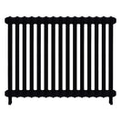 Emmeline I - Matt Black Cast Iron Column Radiator H807mm x W1028mm 1 Column - Wall Hung