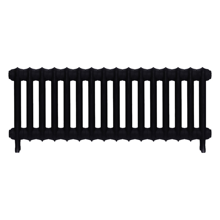 Emmeline I - Matt Black Cast Iron Column Radiator H407mm x W1094mm 1 Column - Wall Hung