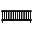 Emmeline I - Matt Black Cast Iron Column Radiator H407mm x W1094mm 1 Column - Wall Hung