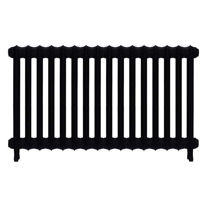 Emmeline I - Matt Black Cast Iron Column Radiator H607mm x W1094mm 1 Column - Wall Hung