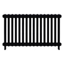 Emmeline I - Matt Black Cast Iron Column Radiator H607mm x W1094mm 1 Column - Wall Hung