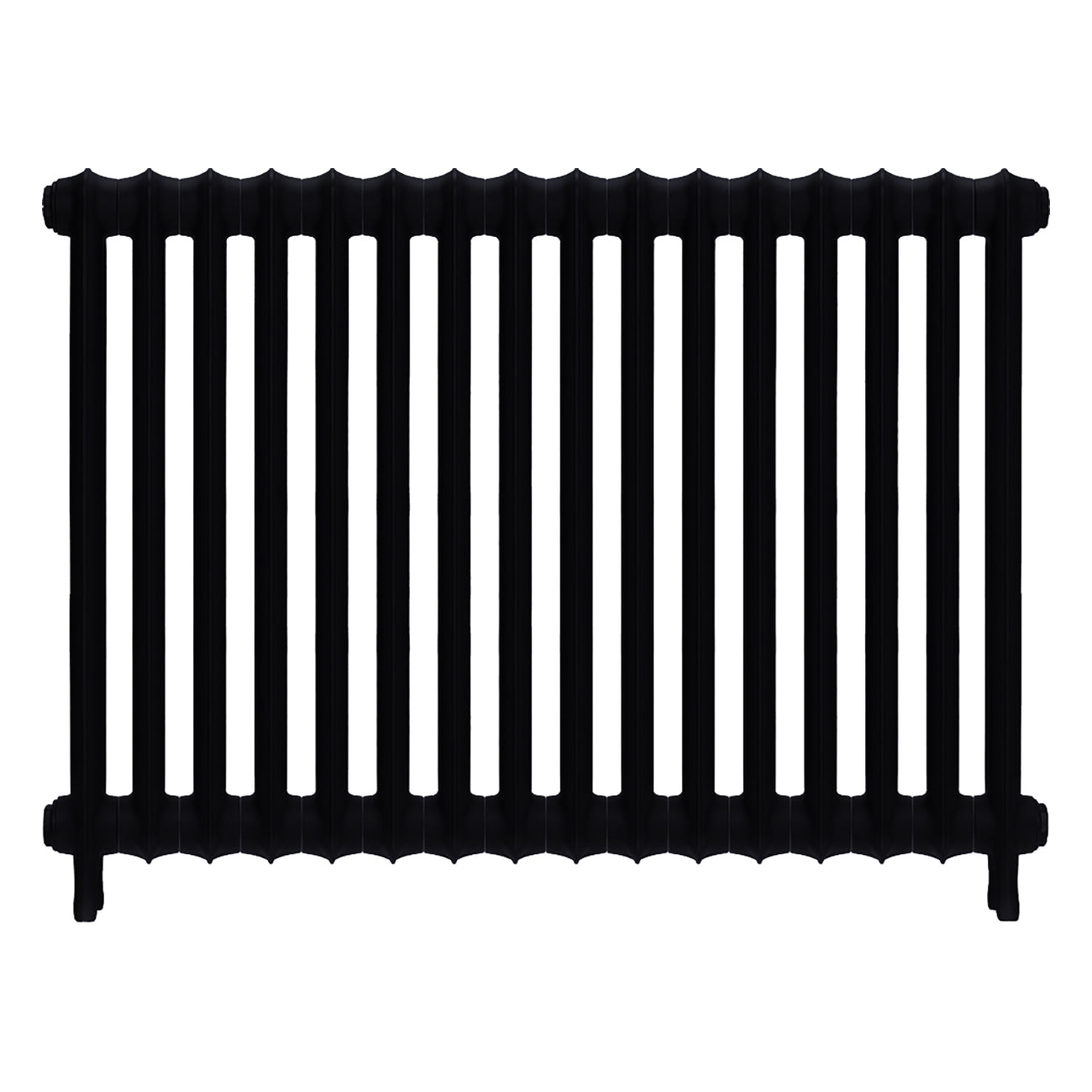 Emmeline I - Matt Black Cast Iron Column Radiator H807mm x W1094mm 1 Column - Wall Hung