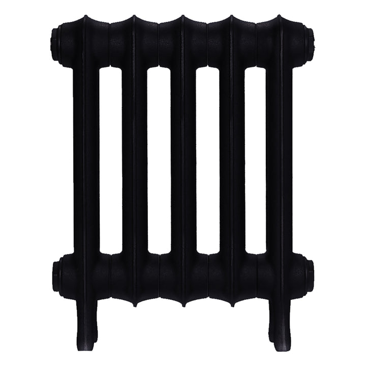 Emmeline I - Matt Black Cast Iron Column Radiator H407mm x W363mm 1 Column - Wall Hung