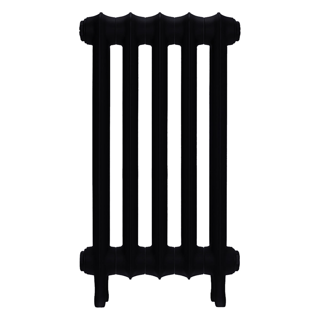 Emmeline I - Matt Black Cast Iron Column Radiator H607mm x W363mm 1 Column - Wall Hung