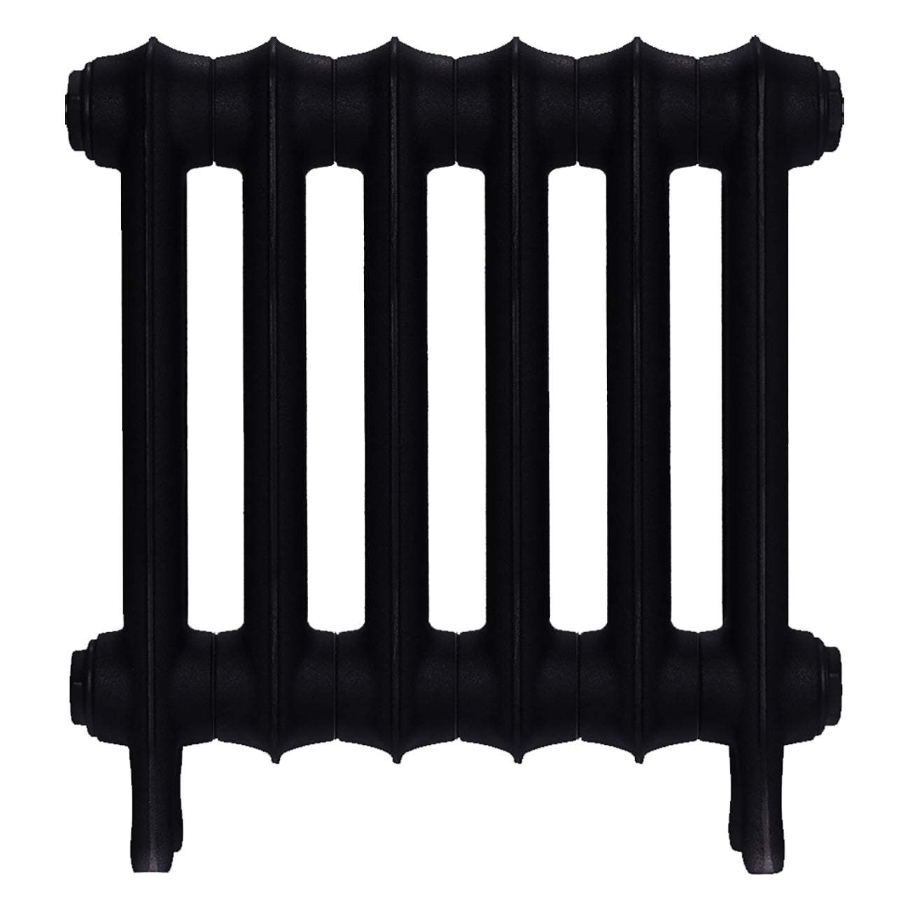 Emmeline I - Matt Black Cast Iron Column Radiator H407mm x W429mm 1 Column - Wall Hung