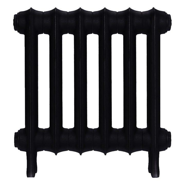 Emmeline I - Matt Black Cast Iron Column Radiator H407mm x W429mm 1 Column - Wall Hung