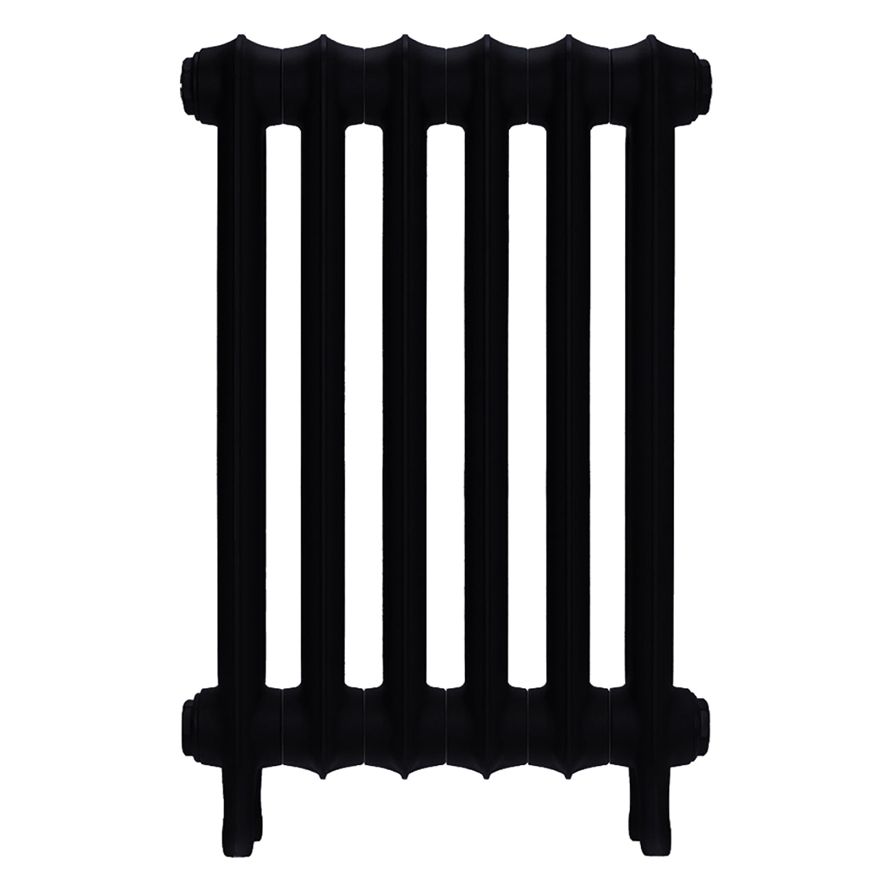 Emmeline I - Matt Black Cast Iron Column Radiator H607mm x W429mm 1 Column - Wall Hung