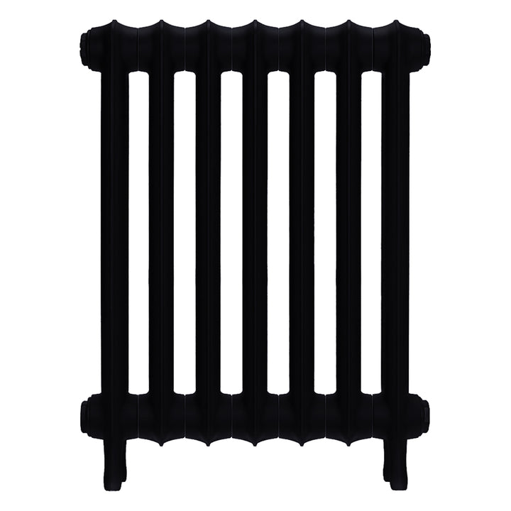 Emmeline I - Matt Black Cast Iron Column Radiator H607mm x W496mm 1 Column - Wall Hung