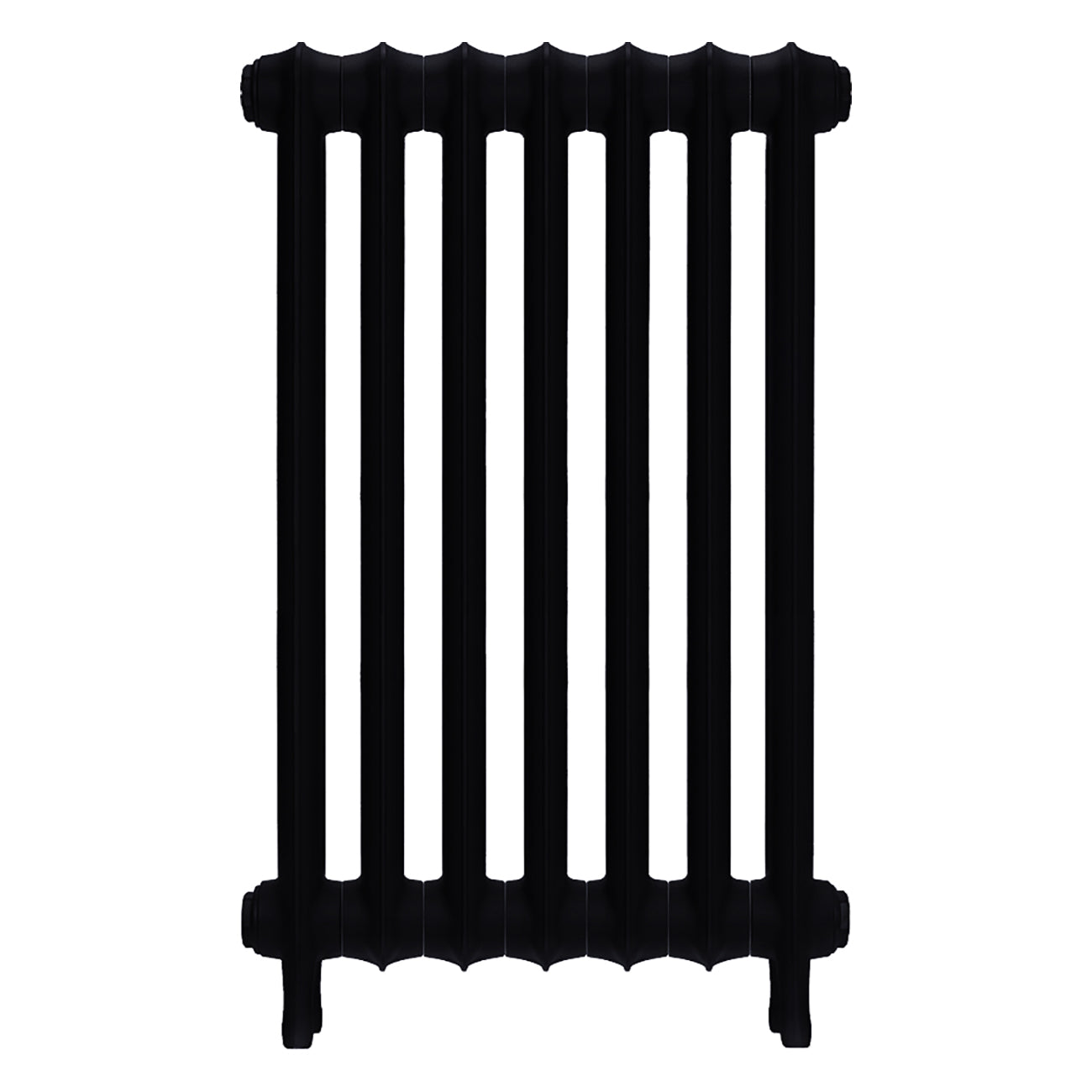 Emmeline I - Matt Black Cast Iron Column Radiator H807mm x W496mm 1 Column - Wall Hung