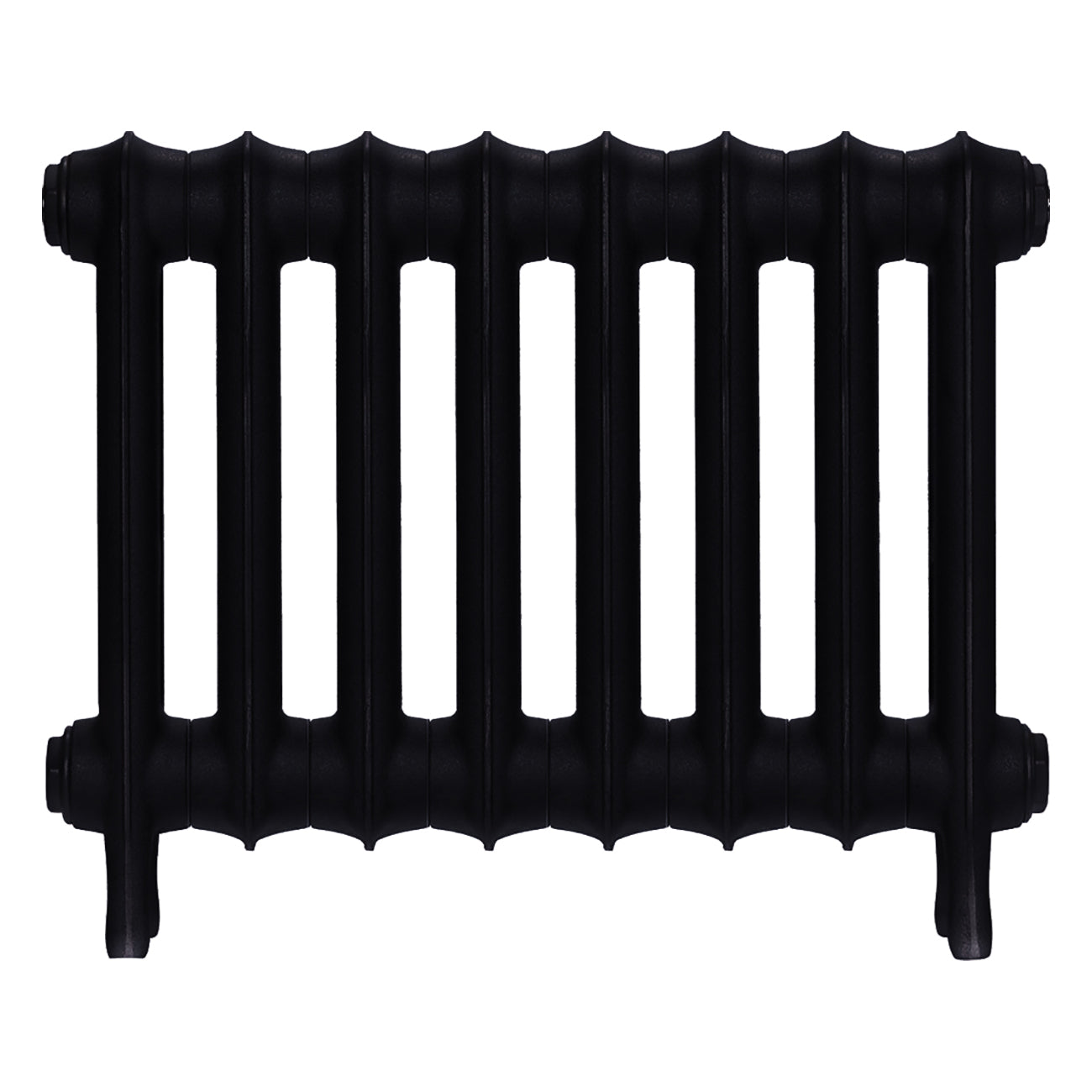Emmeline I - Matt Black Cast Iron Column Radiator H407mm x W562mm 1 Column - Wall Hung