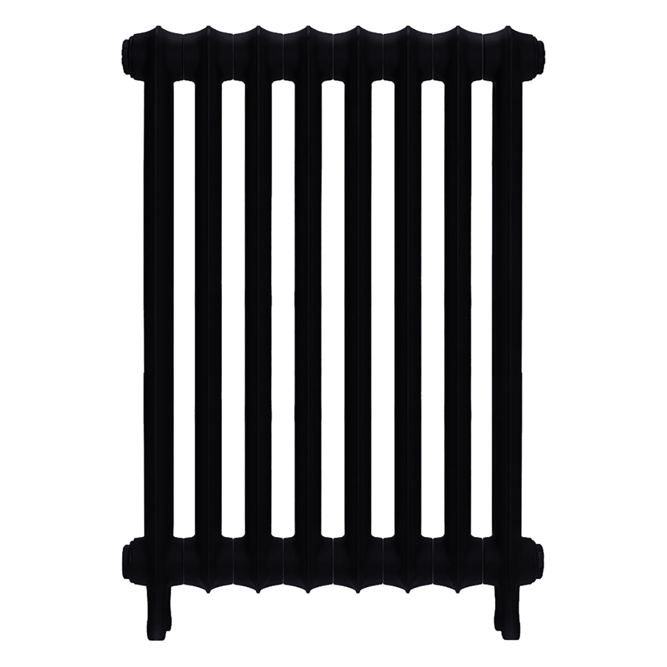 Emmeline I - Matt Black Cast Iron Column Radiator H807mm x W562mm 1 Column - Wall Hung