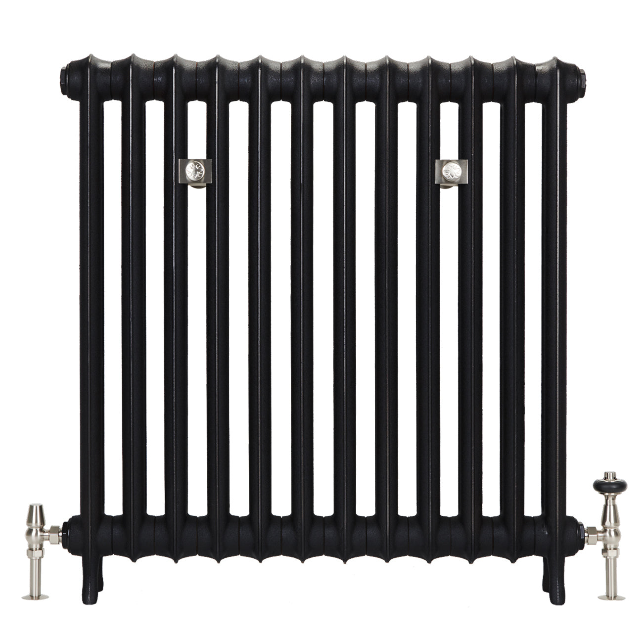 Emmeline I - Matt Black Cast Iron Column Radiator H865mm x W629mm 1 Column - Floor Standing