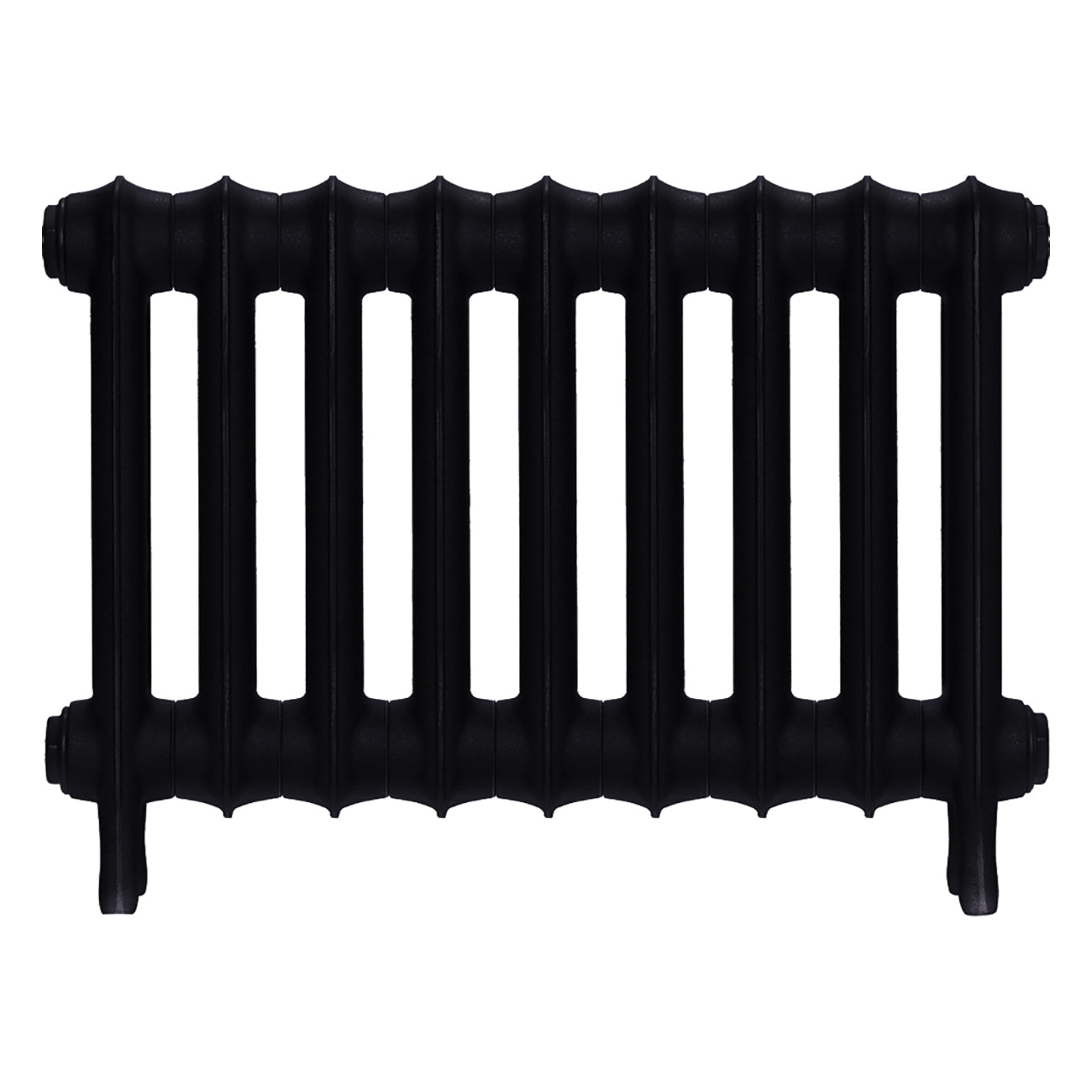 Emmeline I - Matt Black Cast Iron Column Radiator H407mm x W629mm 1 Column - Wall Hung