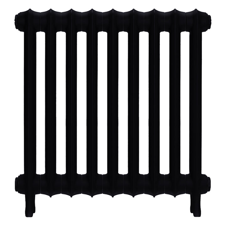 Emmeline I - Matt Black Cast Iron Column Radiator H607mm x W629mm 1 Column - Wall Hung