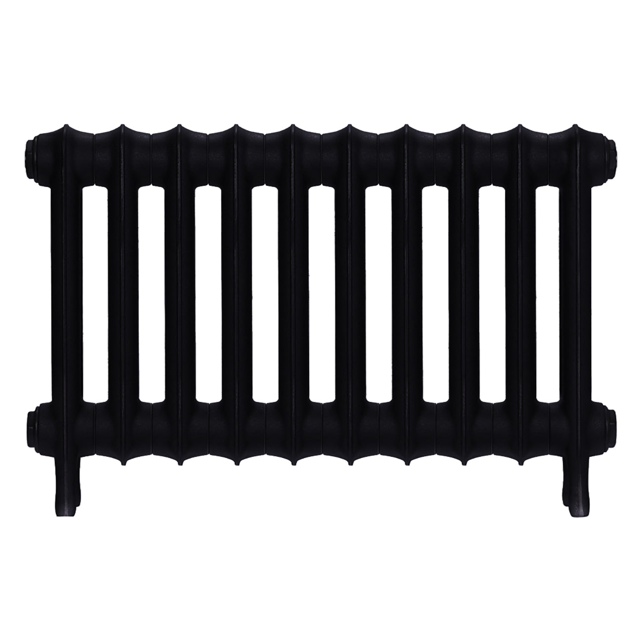 Emmeline II - Matt Black Cast Iron Column Radiator H413mm x W695mm 2 Column - Wall Hung