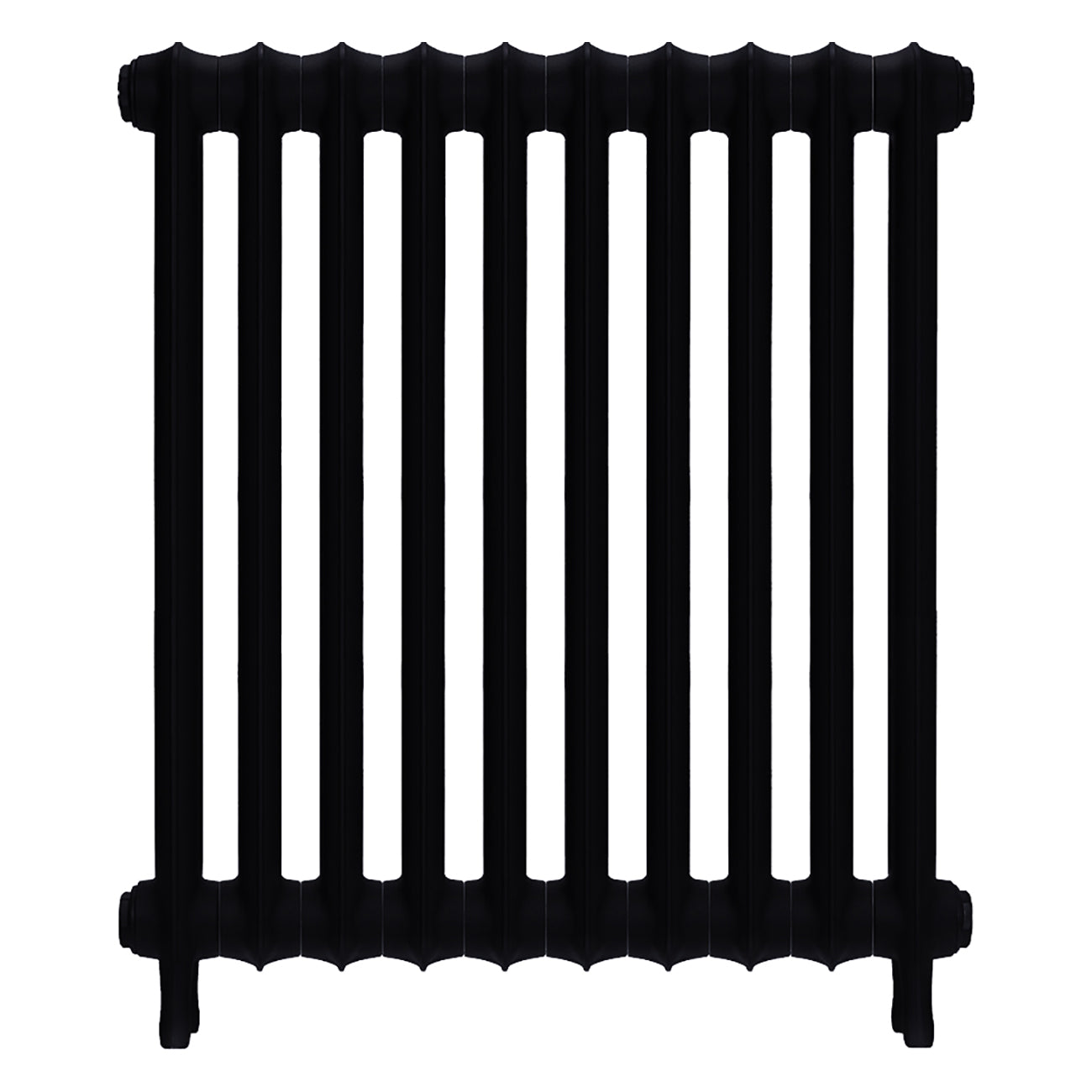 Emmeline II - Matt Black Cast Iron Column Radiator H813mm x W695mm 2 Column - Wall Hung