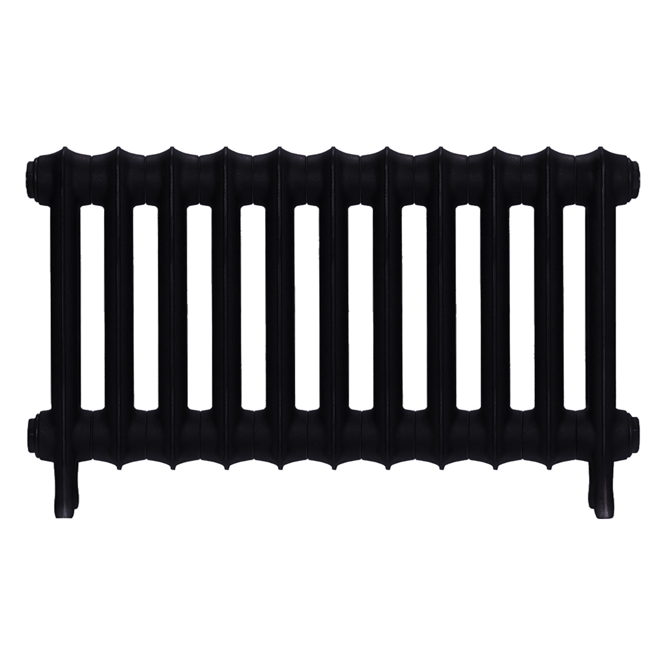Emmeline II - Matt Black Cast Iron Column Radiator H413mm x W762mm 2 Column - Wall Hung